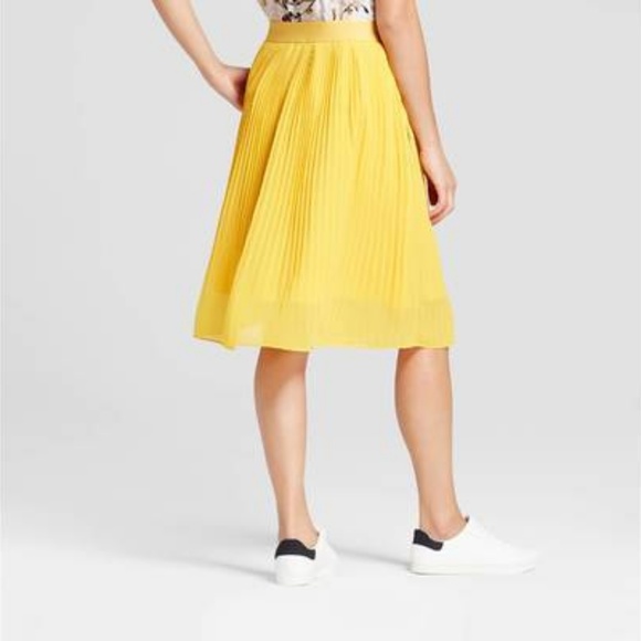 a new day Dresses & Skirts - New Pleated Midi Skirt - A New Day Yellow Gold